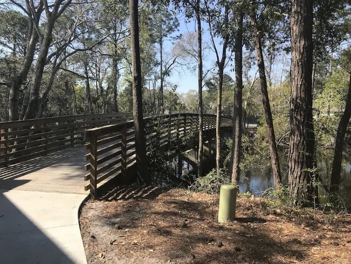Bike path bridge over the lagoon
